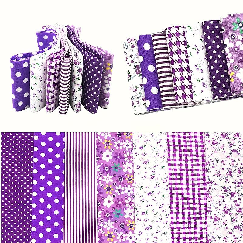 7PC Roll Up Handcrafts Patchwork DIY Crafts Quilting Strip Assorted Patterns Flower Precut Doll Clothings 6.5x110cm