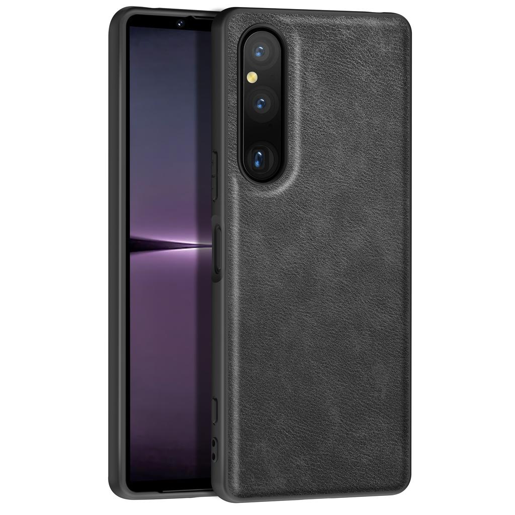 For Sony Xperia 1 V PU Leather+TPU+PC Phone Shell Retro Phone Case Drop Protection Phone Cover