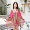 Womens Lightweight Floral Print Sun Protection Scarf Shawl Cycling Driving Beach UV Shield