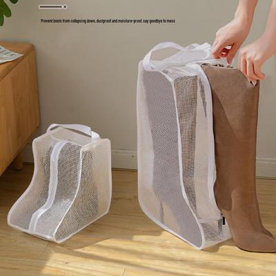 Three-Dimensional Transparent Boot Storage Bag: Dustproof & Moistureproof Protector for Long and Short Boots, Ideal for Seasonal Organization.