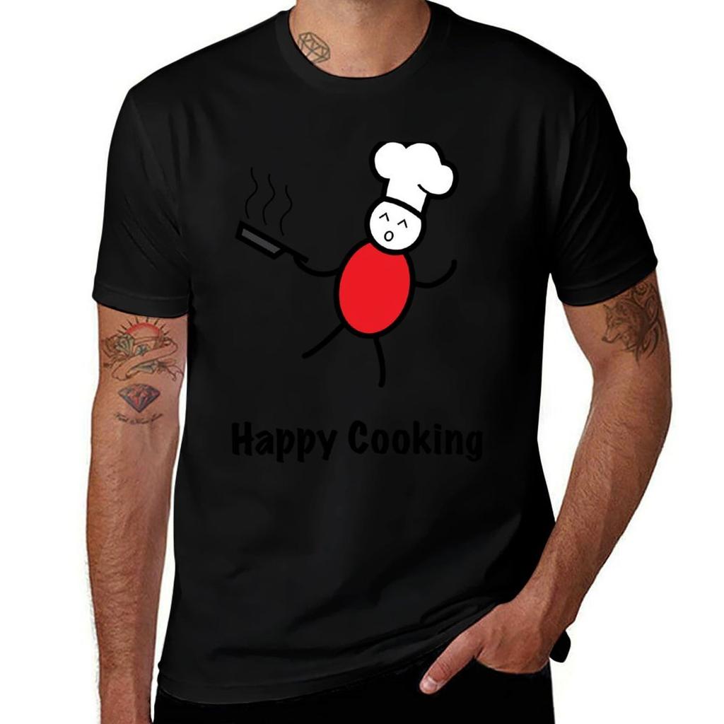Happy Cooking Tshirt Basic Tee Shirt For Everyday Outfit