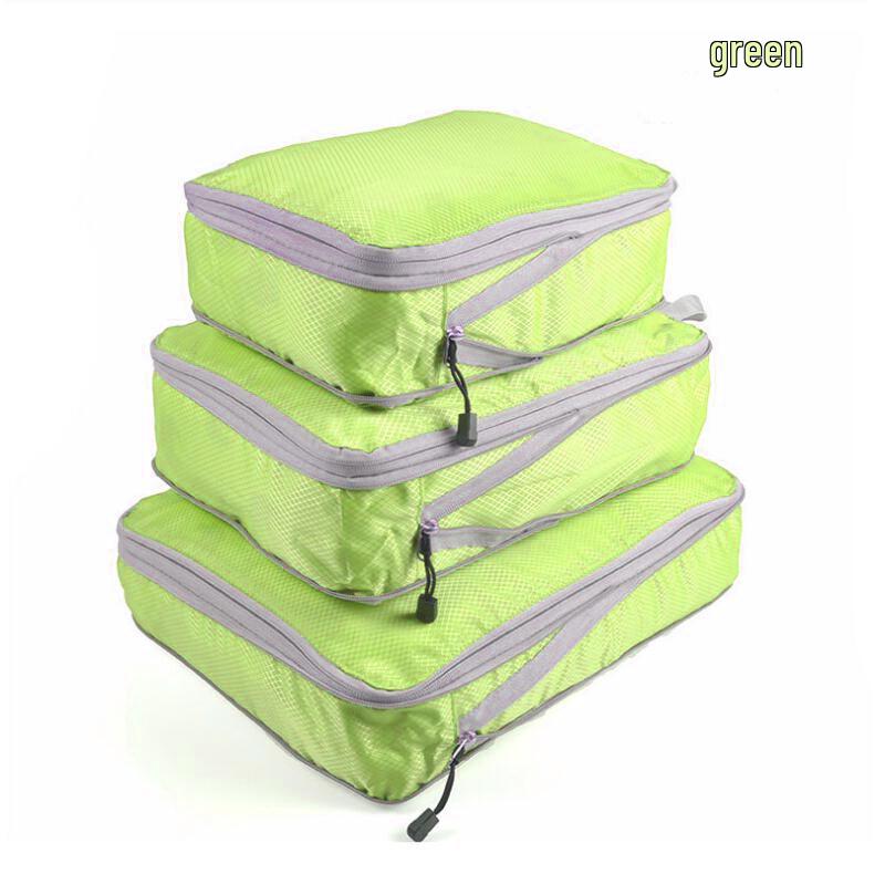 Waterproof Cross-Border Travel Three-Piece Compressible Clothes & Underwear Storage Bag Set