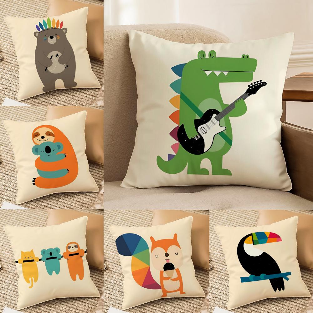 Simple Nordic Modern Anime Cushion Cover Soft Plush DoubleSided Pillow Cover Cozy Sofa Cushion Case Living Room Home Gift