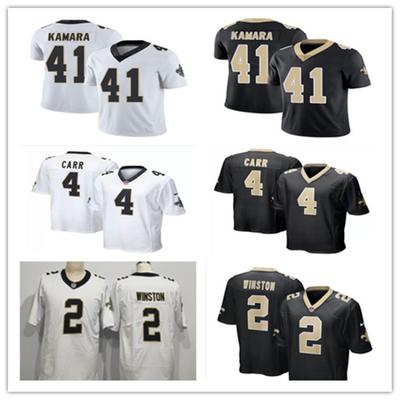 New Orleans Saints NFL Koszulka Piłkarska Kamara 41 Winston 4 Carr Bawełna Odzież dla Fanów Sportu Mężczyźni Kobiety
