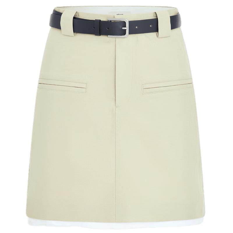 Edition Women s Cotton Linen A-Line Short Dress with Belt XS 155