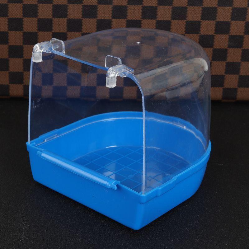 1pc transparent hanging bird hanging bathtub, parrot cage bird bathtub, clear view bird cage accessories, bird bath products