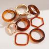Acrylic smudge irregular geometric bracelet Maillard fashion jewelry