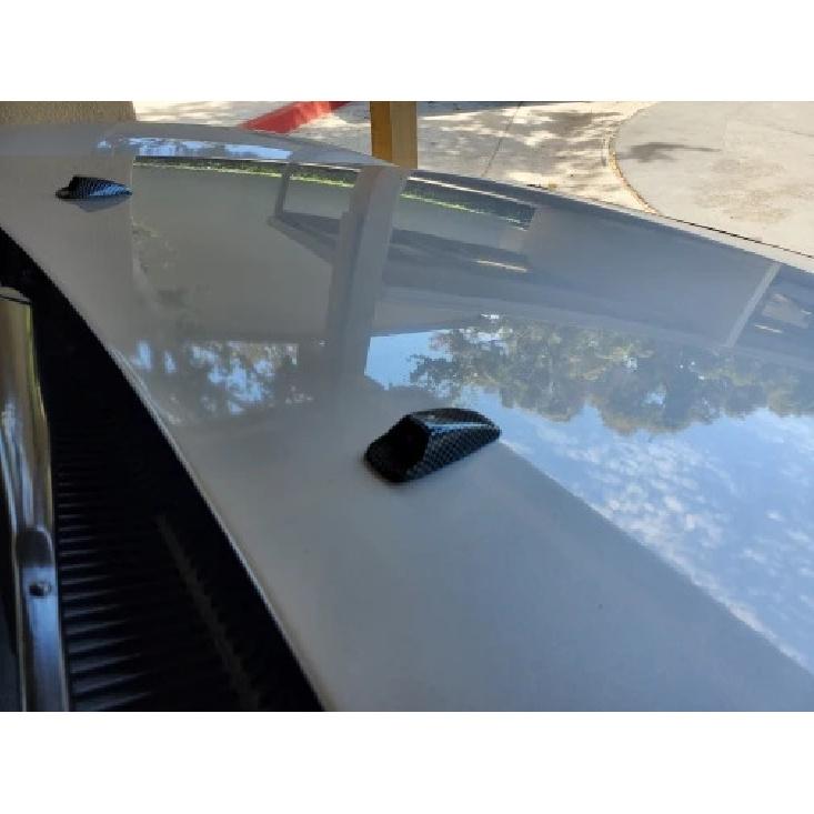Universal car decoration auto body kits badget Car Bonnet Screen Spray Nozzle cover Washer Wash Vent jet Covers - Pair