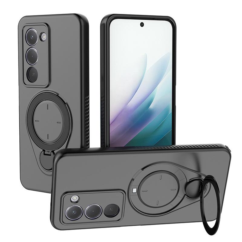 

For Xiaomi Redmi 15(169.5*80.5*8.5mm) Magnetic Phone Case,Soft TPU Kickstand MagSafe Phone Cover for Xiaomi Redmi 15(169.5*80.5*8.5mm) чёрный