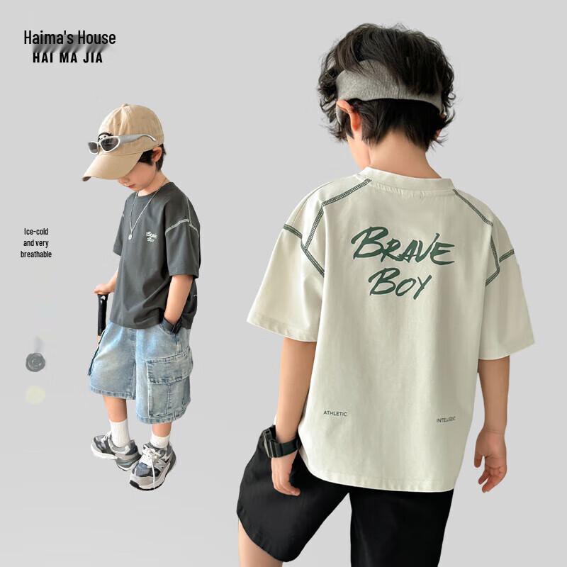 

Летняя футболка с коротким рукавом для мальчика 2025 120