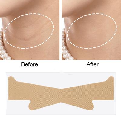 10 Stück Halslifting-Aufkleber, unsichtbare Straffungsbänder für Falten, schlaffe Haut, Halsausschnitt-Entferner und schlankere Anti-Aging-Pflaster