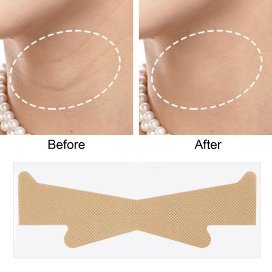 10Pcs Neck Lifting Stickers Invisible Tightening Tapes for Wrinkles Saggy Skin Neckline Remover & Slimmer Anti-Aging Patches