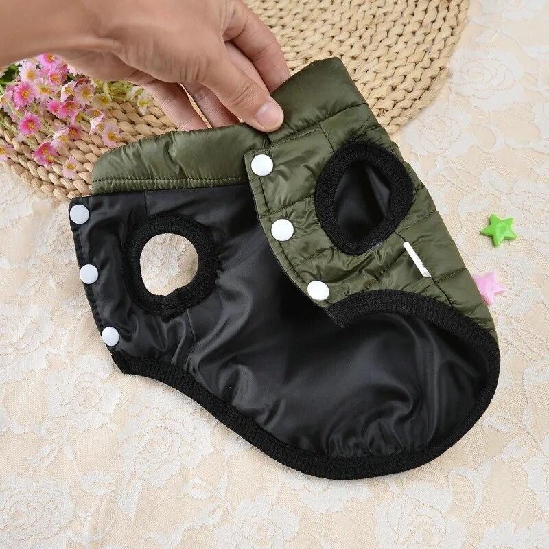 

Зимняя теплая куртка Haustier Hund Mantel Kleidung Für Hunde Verdicken Einfarbig Hund Kleidung Für Kleine Hund Rot Grün Weihnachten Stil große Hund Jacket