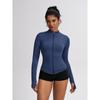 Womens Long Sleeve Zip-Up Knit Jacket Yoga Pilates Running Fitness Winter