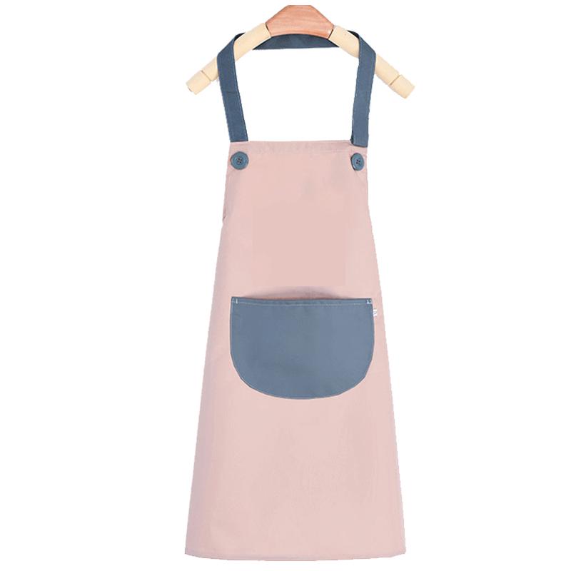 Korean Style Waterproof Unisex Kitchen Apron - Fashionable, Oil & Stain-Resistant with Hand Wiping Feature
