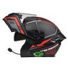 Bluetooth-Enabled Full Face Motorcycle Helmet With Flip-Up Visor 3C Certified All-Season Riding Gear Men
