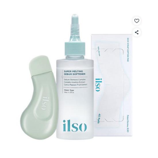 ILSO Super Melting Sebum Softener Blackhead Care Special Set 150ml + Cotton Pads 40pcs + Blackhead Remover Tool