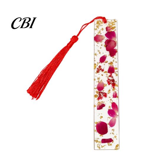 Unique Gift for Friends Dried Flower Resin Bookmarks with Tassels, Double-Sided Magnetic Durable Page Markers Book Lovers Friends, Pretty and Increase