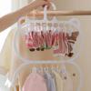 Plastic Multi-Clips Drying Hanger Oval Hanging Drying Rack Space Saving Socks Drying Hanger  Home