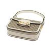 Gucci Horsebit 1955 Vintage Logo Canvas And Leather Saddle Bag Women Shoulder Bag Ebony White 602204-92TCG-9761