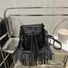 New Tassel Bag Retro Personalized Rivet Shoulder Messenger Bag Versatile Small Bag Women's Shoulder Bag