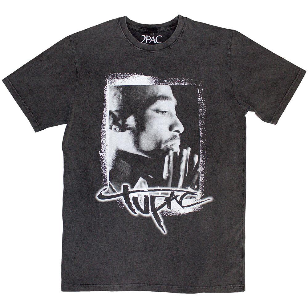 Tupac Unisex Stone Wash T-Shirt: Spray Photo (Medium) 4XL