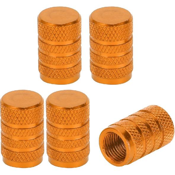 Tire Valve Stem Caps 11x17MM Car Wheel Valve Cap Aluminum Alloy Gold Tone for Car Bike Motorcycle Truck Anti Crash Tyre Valve Stem Cover Valve Dust оранжевый