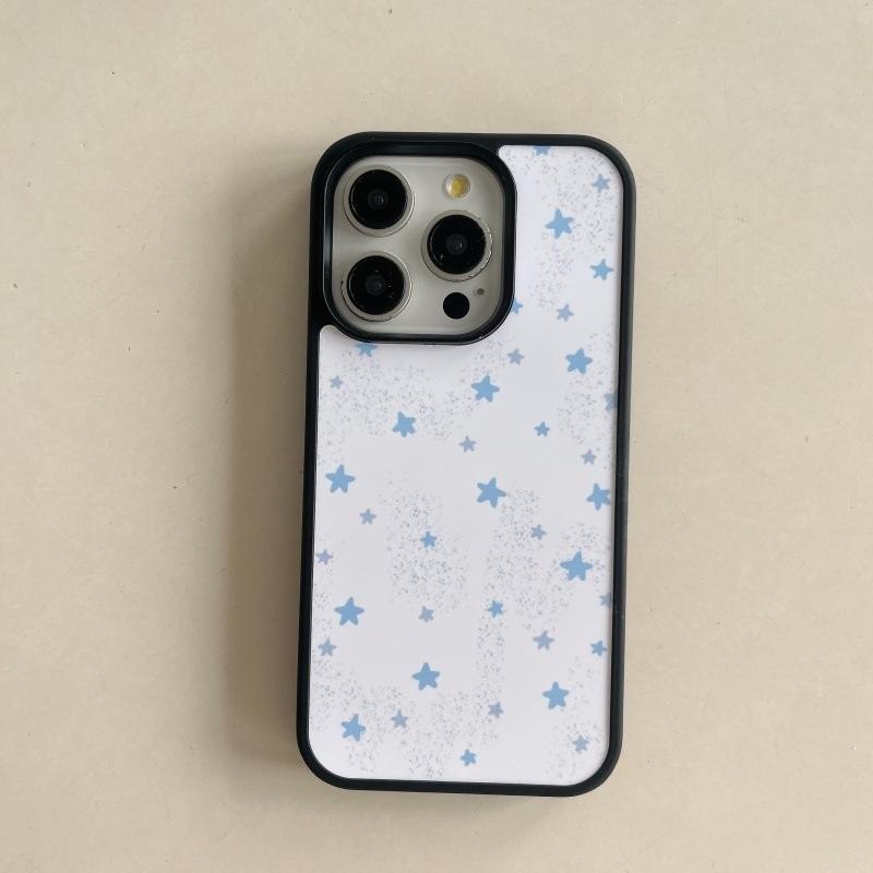 Blue Star Cute Puppy Cartoon Band Aid Bracket Phone Case For iPhone 17 Air 16 15 14 13 12 11 Pro Max Plus Kawaii Cover