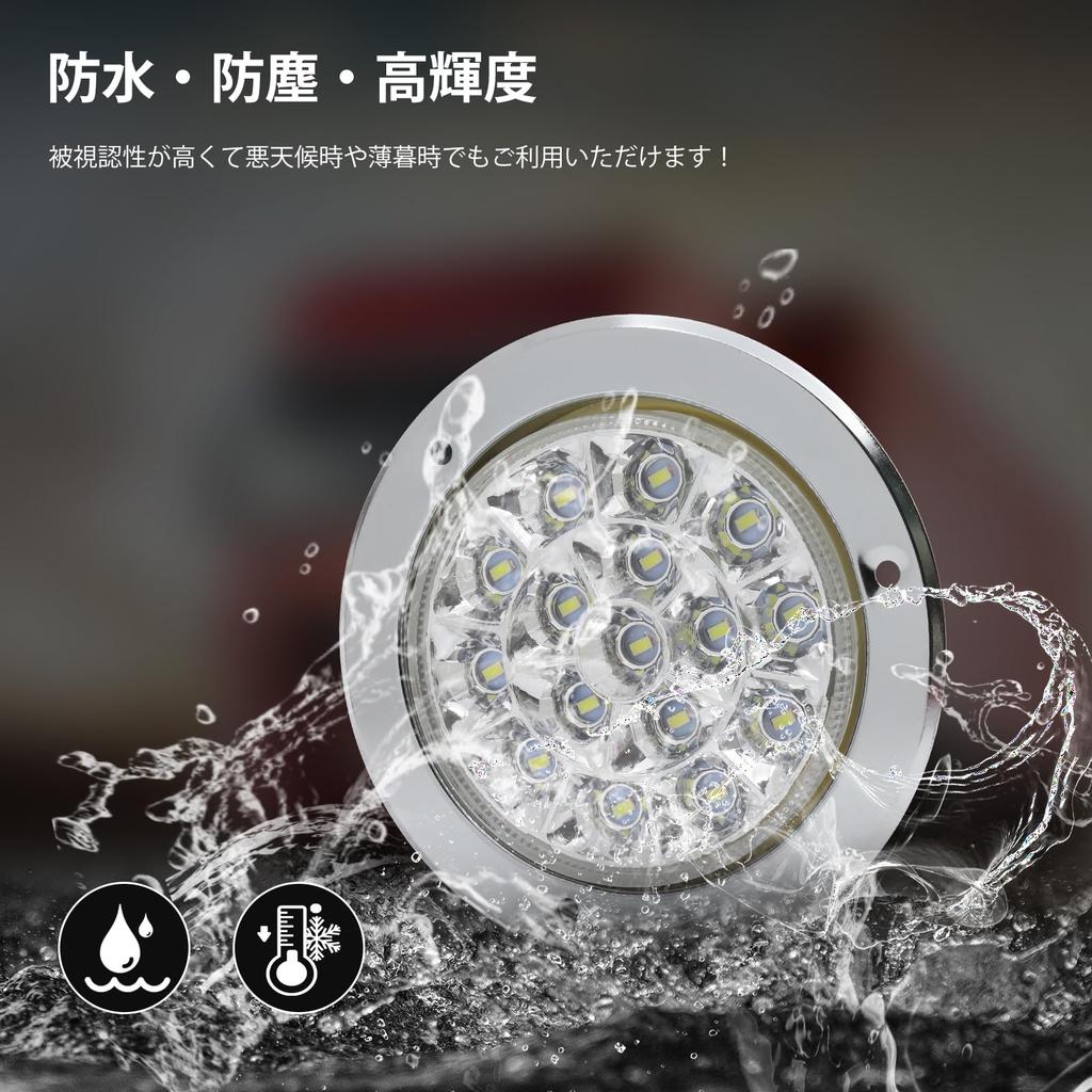 Ygmylandbb LED Truck Tail Lamp Trailer Tail Light 24V Back Lamp Universal Round