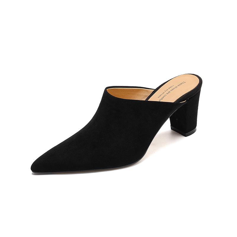 Fashion Female Slides Fashion Pointed Toe High Heel Women Mules Slippers New 2025 Summer Beach Luxury Ladies Slippers Sandals Shoes