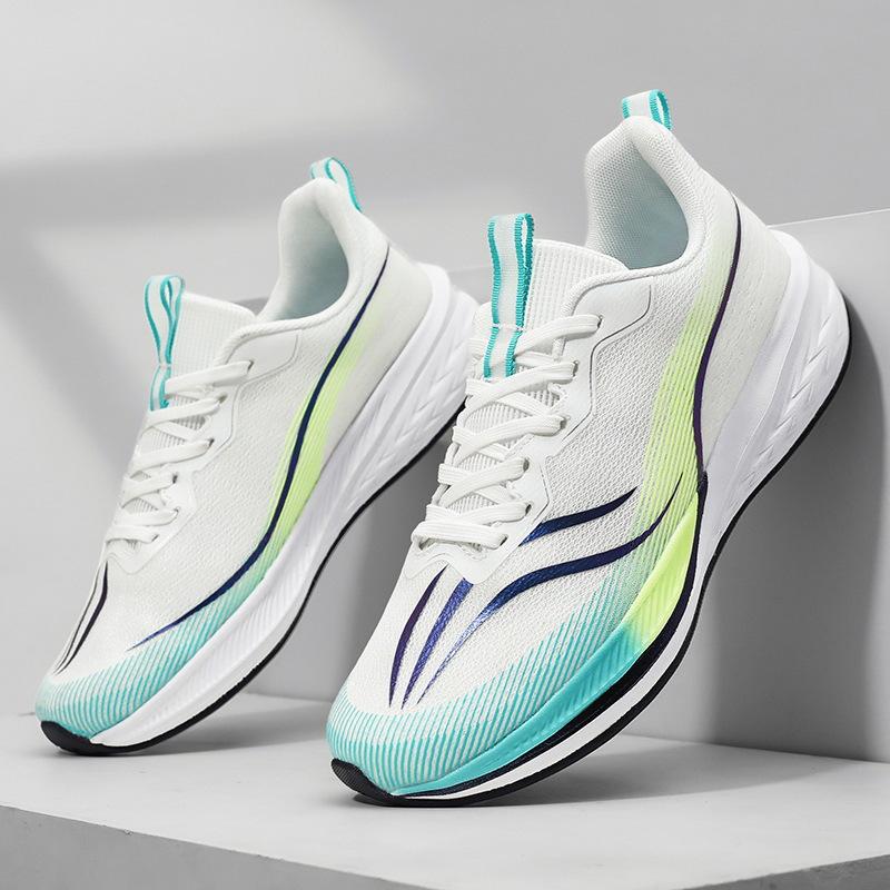 Running shoes Flying woven mesh breathable bottom sports shoes Men and women Children Young and young students Lightweight casual shoes