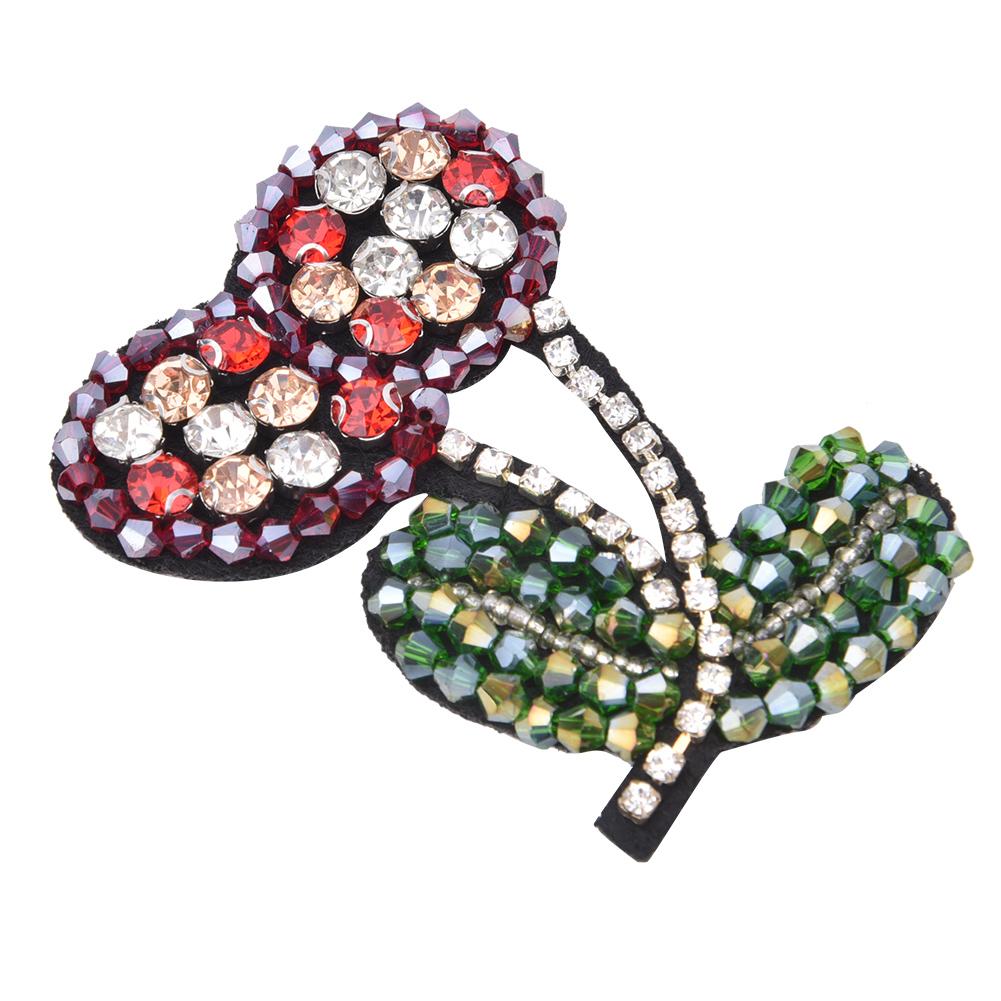 

2 шт. Вышитые нашивки Хрустальное стекло Бриллиант Пришить Бисером Аппликации Одежда Сумка