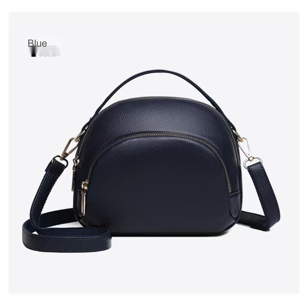 Crossbody Bag Women Faux Leather Multi Zipper Daily Commute