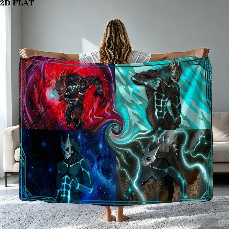 Kaiju no 8 Flanelldecke mit Aufdruck Hohe Qualität Warm Bequem Decke für Alle Jahreszeiten Perfekt für Geschenke Heimdekoration