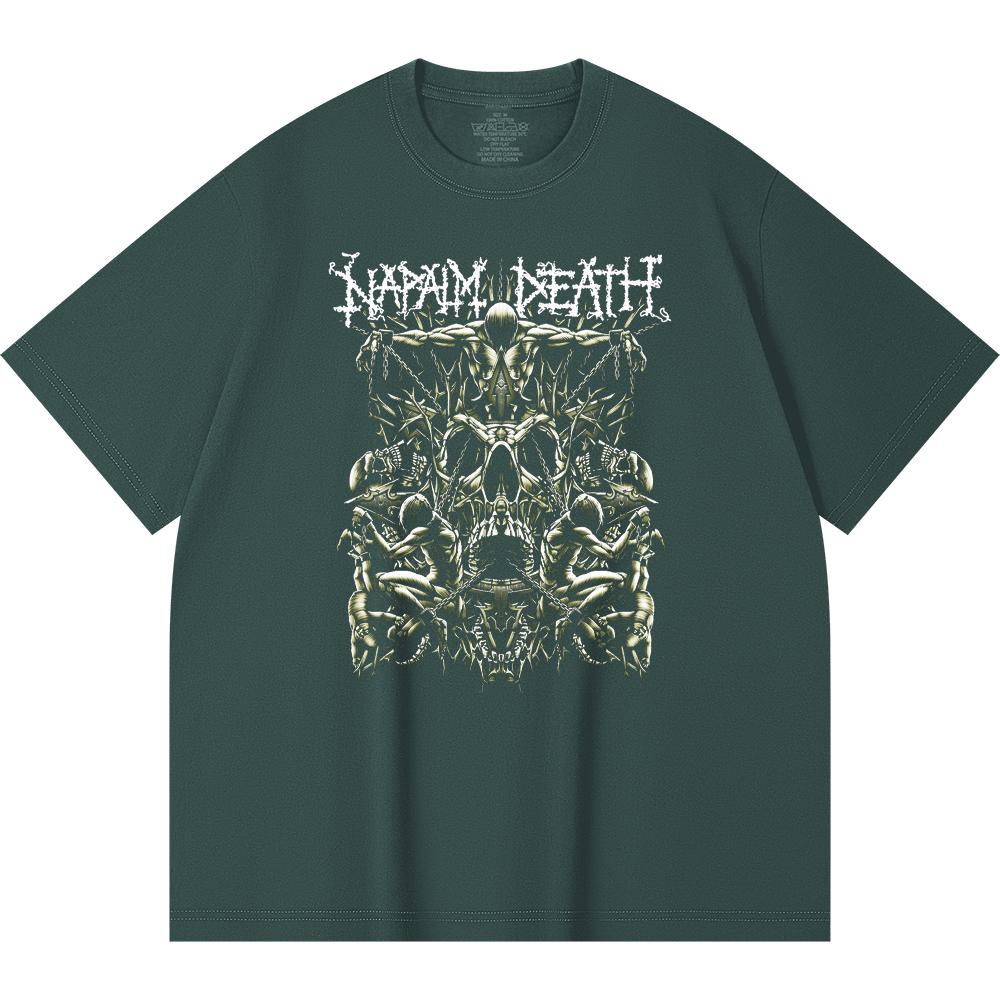 230 g/m² 100% Bavlna T-shirt Heavy Metal Rocková Kapela Tisk Populární Hudby Unisex Těžký Bavlněný T-shirt