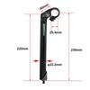 UPANBIKE Bike Aluminum Gooseneck Stem Stem, 22.2mm/25.4mm, Alloy, Shape, 40mm/80mm (40mm220mm30°, Black)