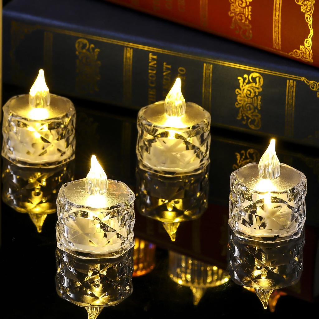 Wowjimi LED Candle Lights, 24-Pack, for Ceremony Decorations, Stylish Candles, Soothing Interior Lighting, Elegant and Cute Interior Decor, Popular