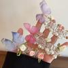 4Pcs Hair Rope Spiral Hair Bands Flower Butterflies Decor Ponytail Holders Bun Braid Elastic Non-slip Hairbands Hair Styling Tools