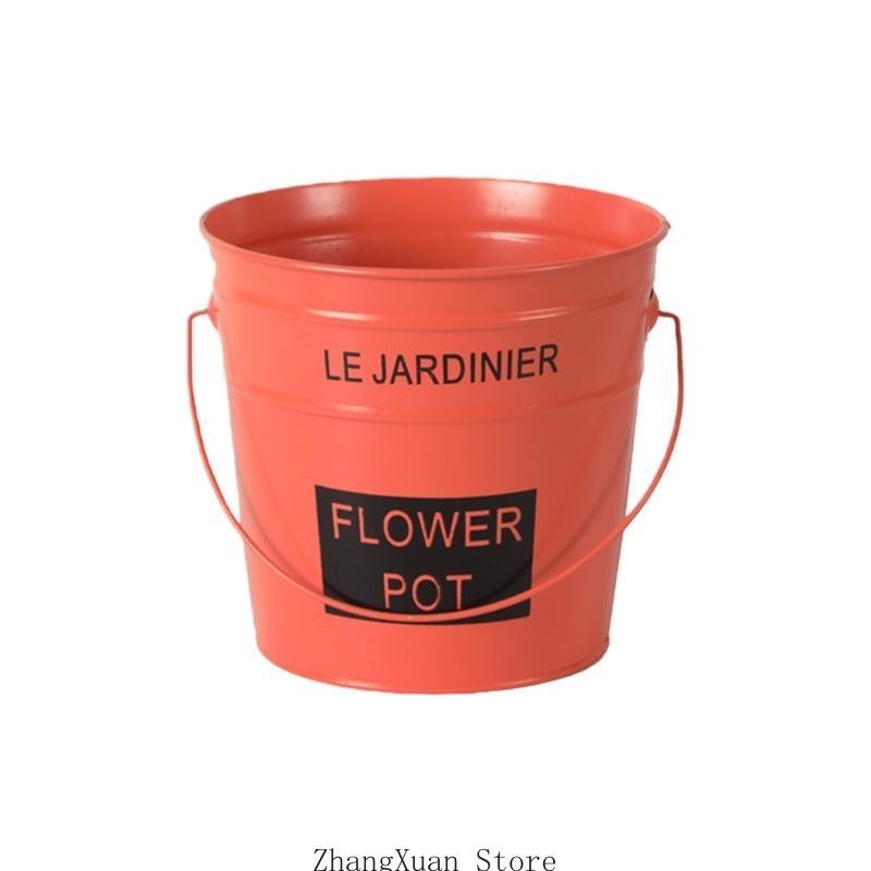 

3XUF Miniature Metal Flower Pot Outdoor Indoor Use Decorative Container For Plant Replacement Stand Bucket