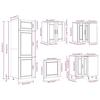 14 Piece Kitchen Cabinet Set Porto White Particleboard