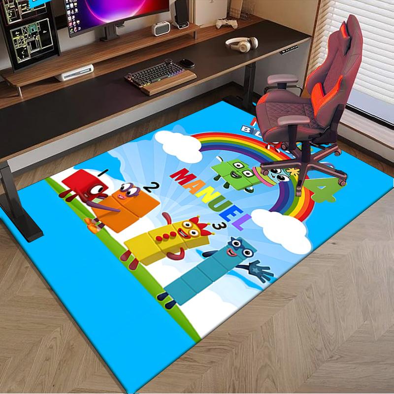 Number-Blocks Adventure Carpet, Chair Rug,Rug for Office Bedroom living rooms, Doormat decor Fan Gift Christmas Gift
