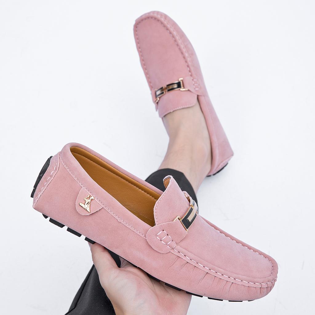 Scarpe da Uomo in Pelle Scamosciata Taglia Grande 50 Mocassini Comode Scarpe Casual Unisex Scarpe da Guida Mocassini Scarpe Piatte Calzature da Uomo