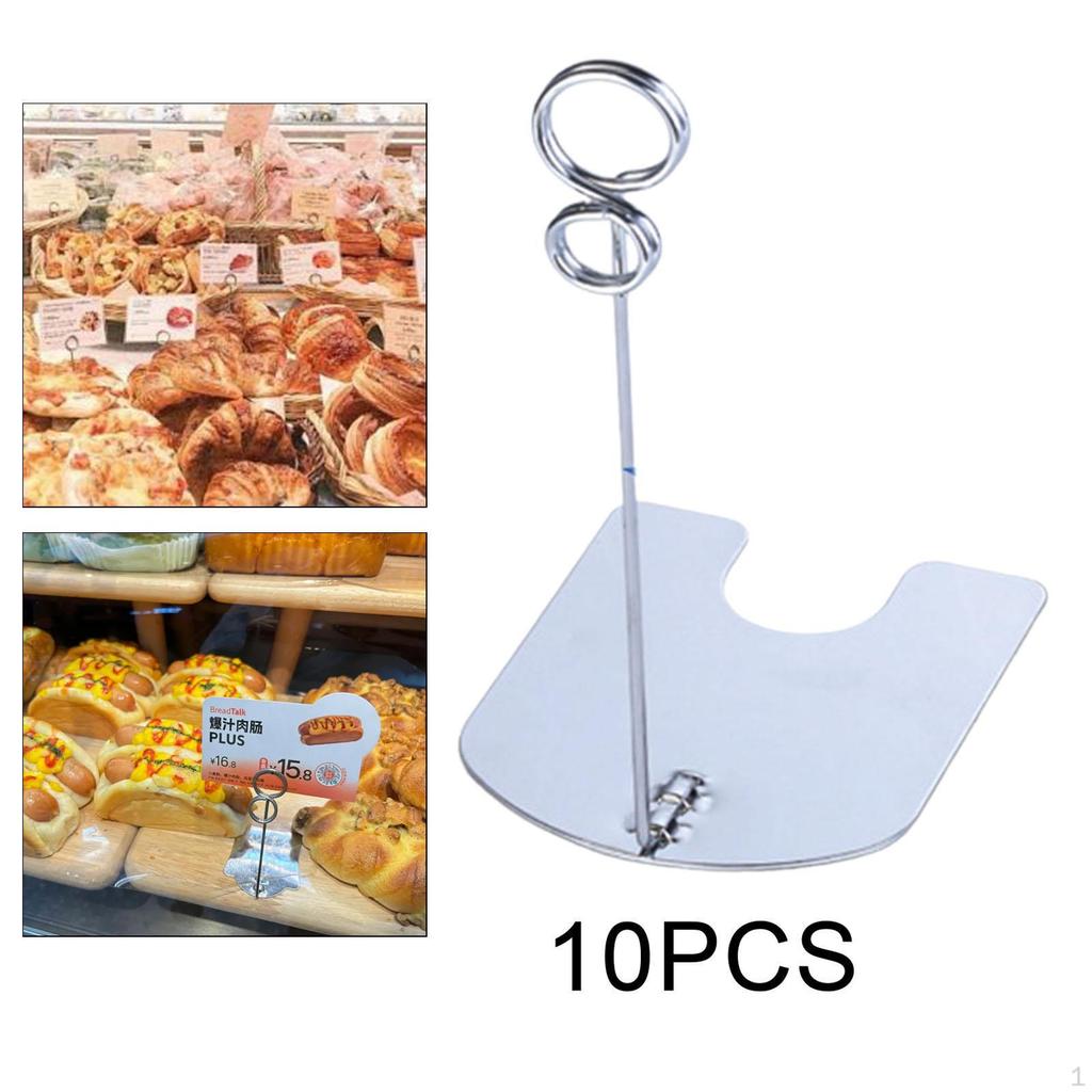 10 Stück Tischkartenhalter Tischnummernständer Warenzeichen-Schildklemmen Menüklemmen für