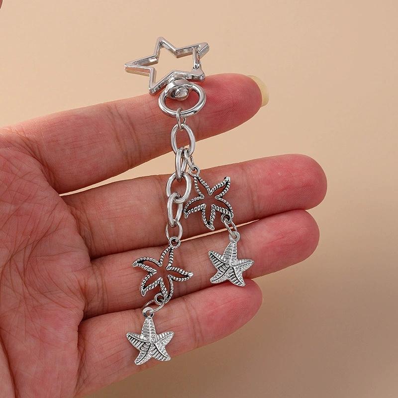 Fashion Starfish Shell for Women Men Car Key Pendant Accessories DIY Jewelry Gifts Bag Charm