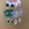 Inlaid Rhinestone Round Flower Fringed Earrings for Women Exaggerated Personality Drop Earring Luxury Designer Zircon
