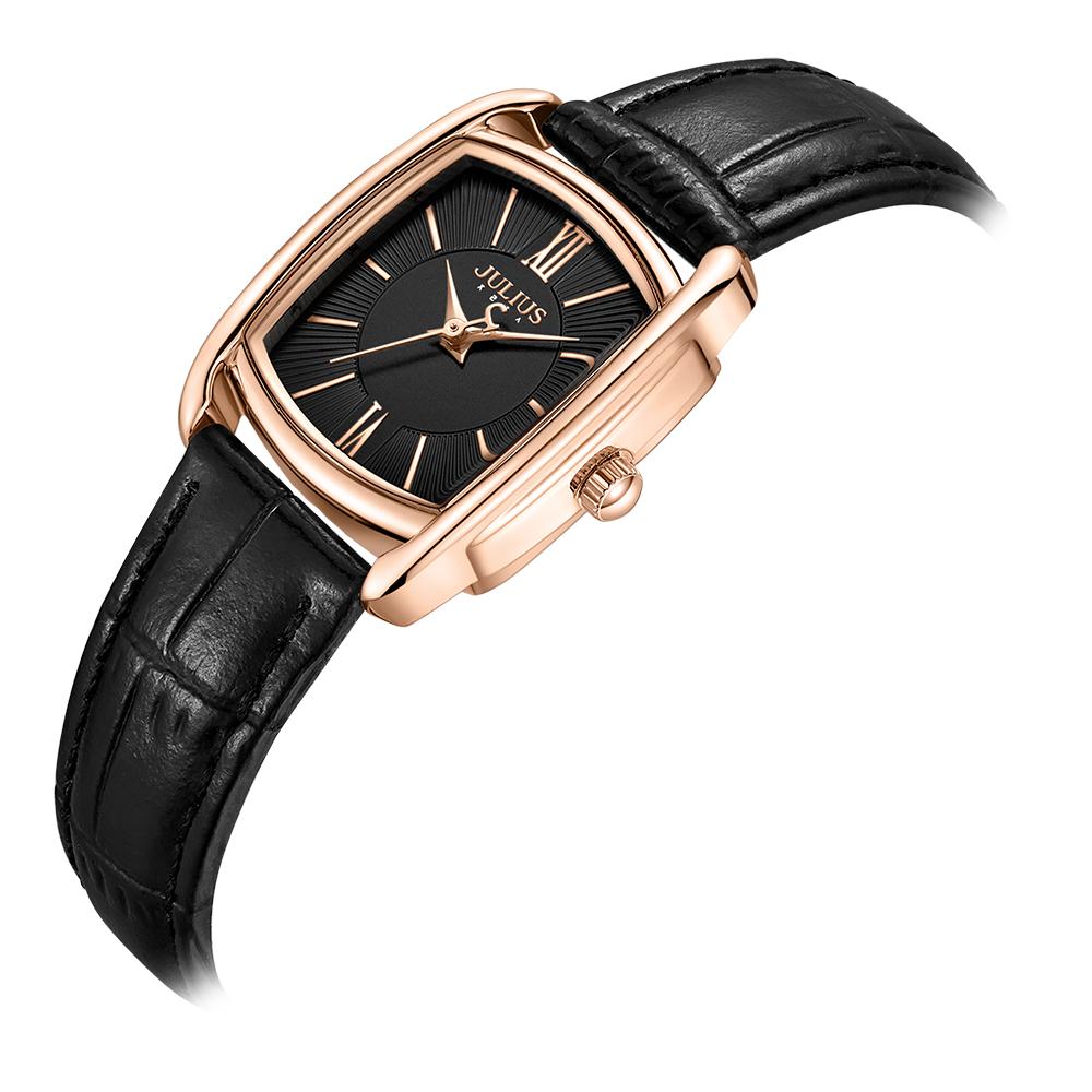 Jyullieoseu Ja-1364 Square Women'S Leather Watch