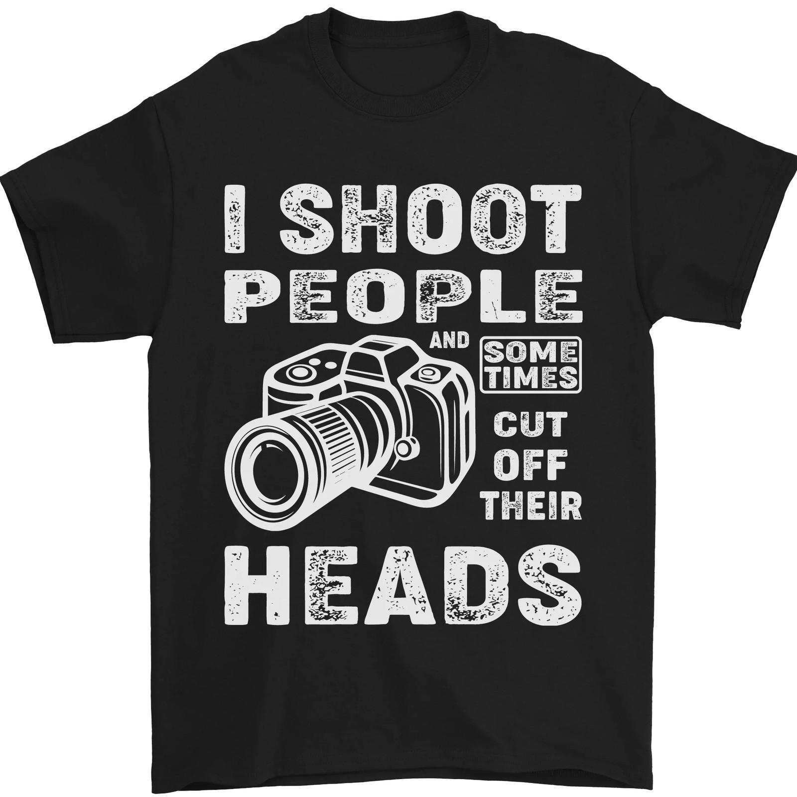 Photography I Shoot People Photographer Mens T-Shirt 100% Cotton M