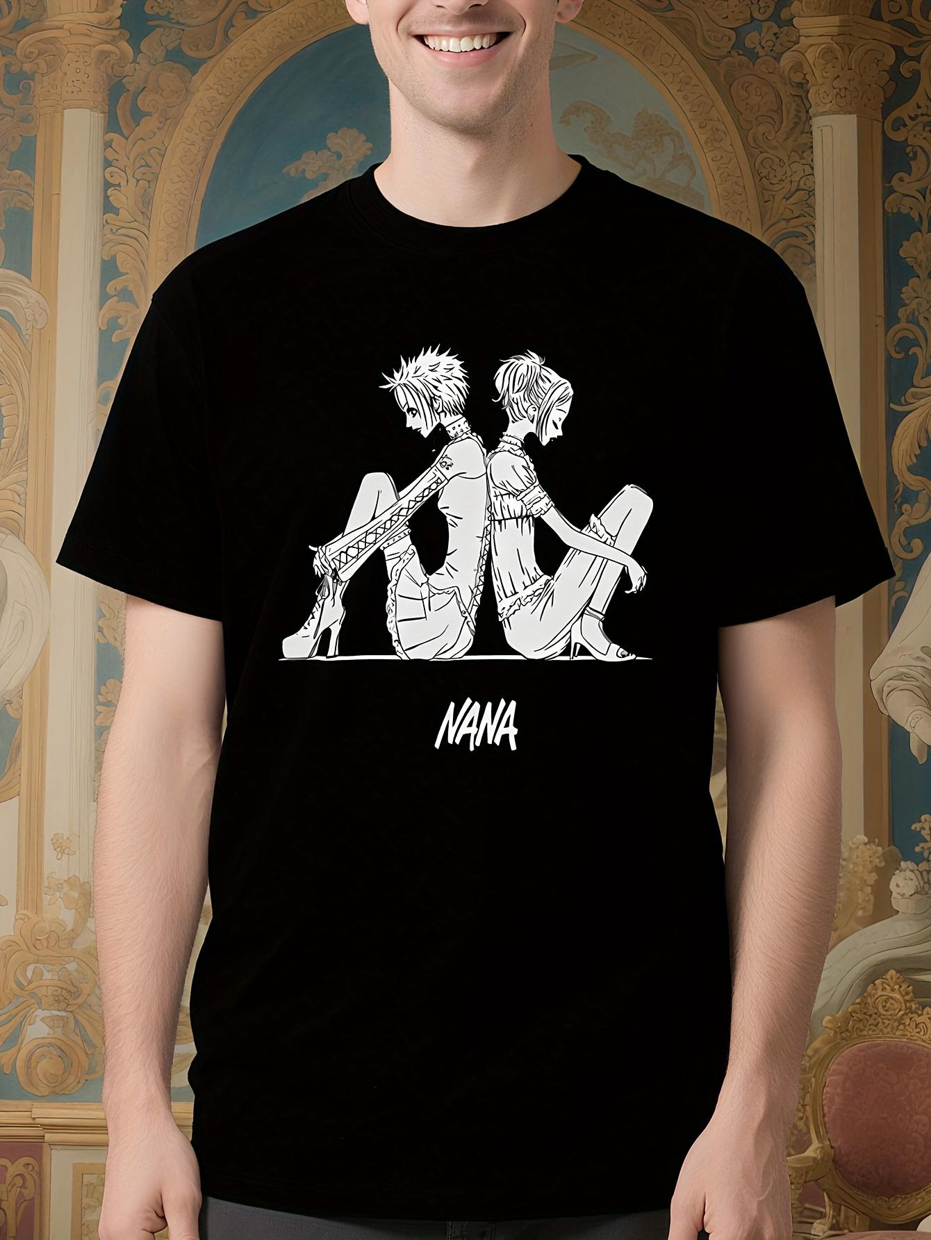 NANA Osaki Graphic Tshirt - Black Casual Harajuku Streetw... L