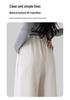 Real Shot Maternity Lyocell Tencel Linen Drawstring Straight Wide-Leg Pants – Non-Supportive, Comfortable Fit