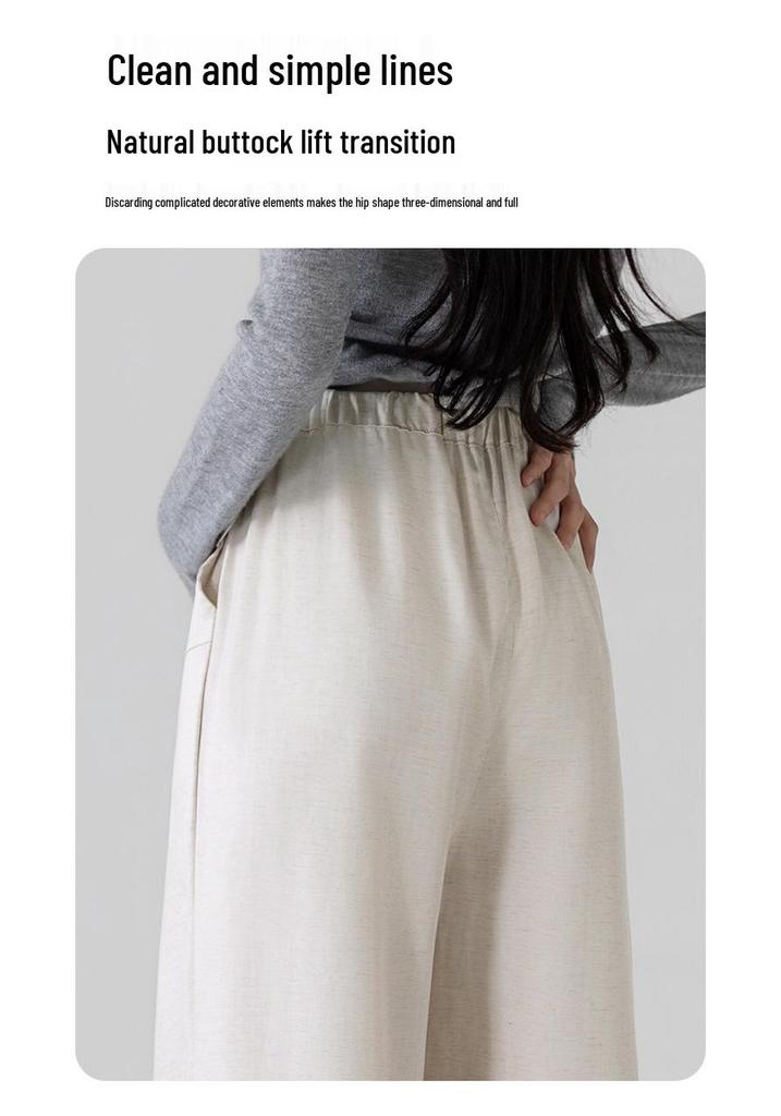 Real Shot Maternity Lyocell Tencel Linen Drawstring Straight Wide-Leg Pants – Non-Supportive, Comfortable Fit